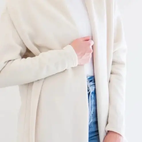 Priv Coco Coatigan Cozycore Open Front Cardigan Ecru Cream Sz Medium