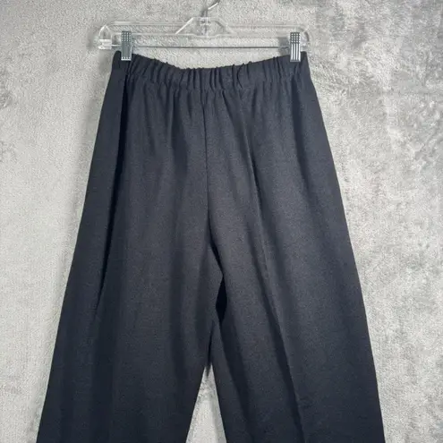 Dylani Knitwear Pants Womens S Black High Waist Wide Leg Pull On Minimalist