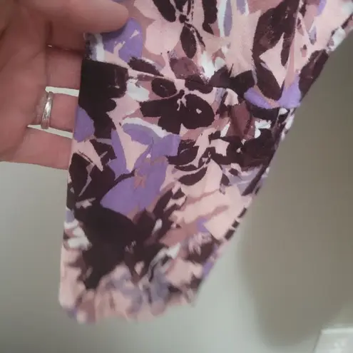 cupio floral tie waist dolman tee size xl