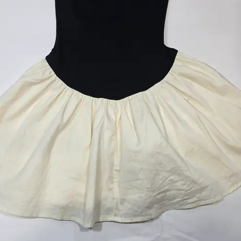 We Wore What Mockneck Dress in Black & Ivory