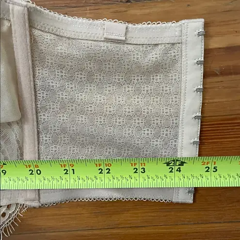 Dobreva Beige Lace Bandeau Bustier Strapless Bra Womens Size 32DD NEW Underwire Tan