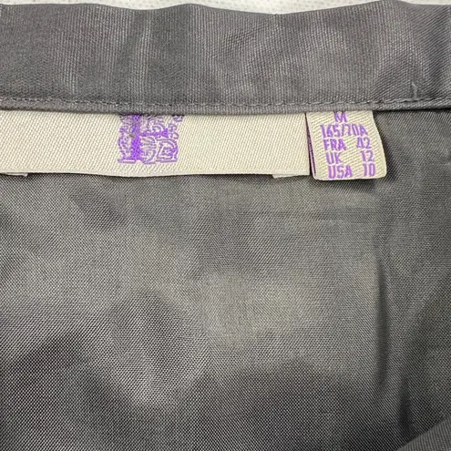 Coated Black Pleated Swing Skirt Gardenia Size 10 Runs Small (26” waist)