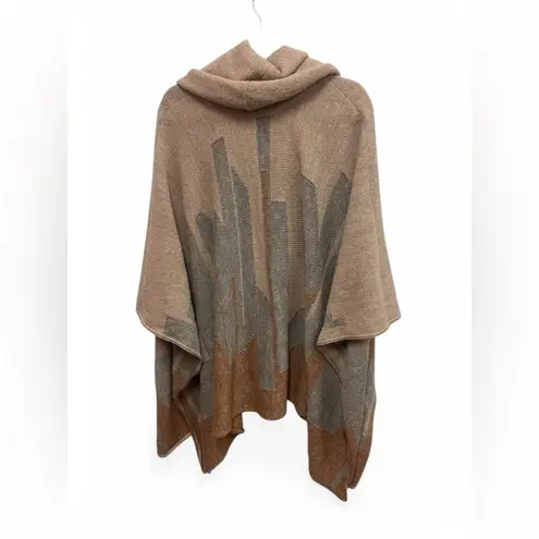 Simply Natural Design Jasmine Poncho alpaca/wool blend with cowl neck size XL