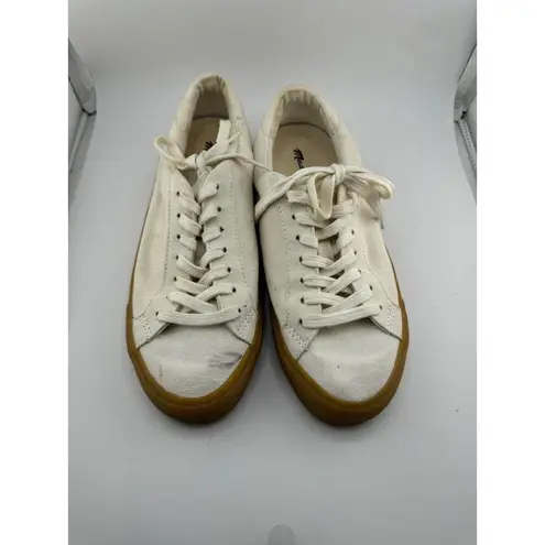 Madewell  Sidewalk Low-Top Sneakers Women 7M Mens 5.5 Monochrome Canvas Gum Sole