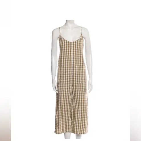 ALI GOLDEN JUMPER WITH PATCH POCKETS KHAKI GINGHAM Brown Size L