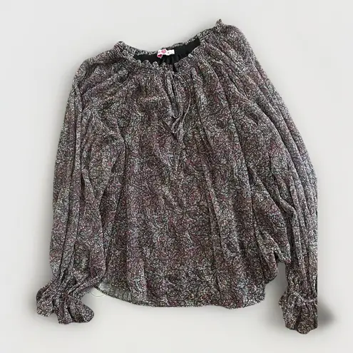 Buddy Love Long Sleeve Very‎ Sparkly Blouse Pretty Lightweight Sheer Size Large - Image 3