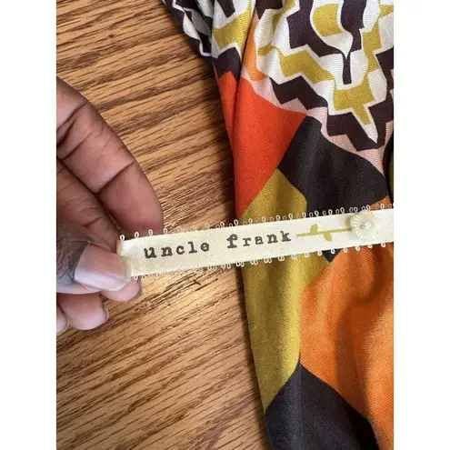 Uncle Frank patchwork Maxi Dress Yellow White Black Orange Size XS Colorful