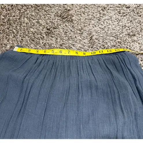 J Gee Womens Gray Crinkle Maxi Skirt M Tiered Boho Festival Hippie Fairy Grunge Size M