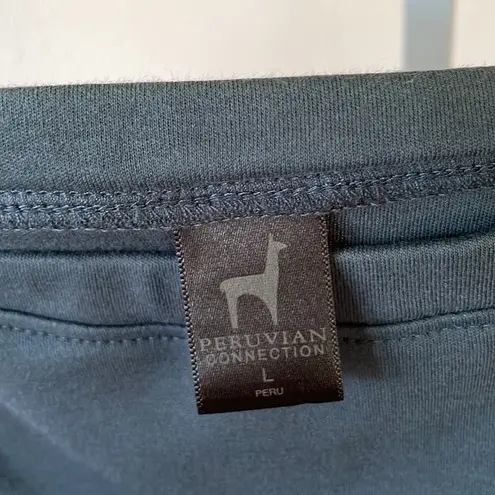 Peruvian Connection 100% pima cotton beautiful slate blue skirt