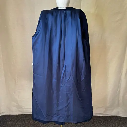 Vintage Forecaster of Boston 100% Wool Navy Blue Long Coat 7/8 Gold Button 80s