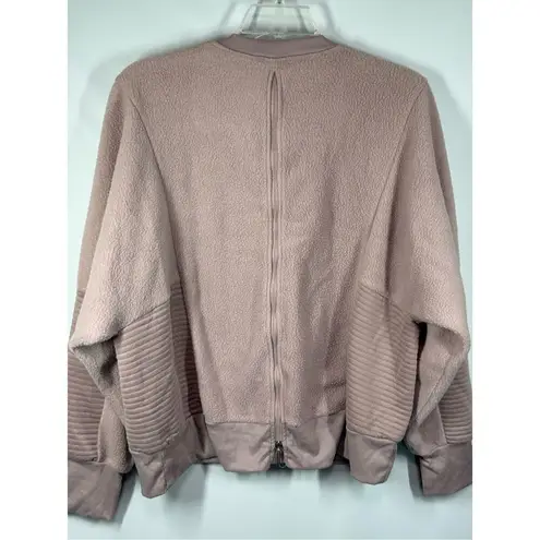 Tahari Sport Sweatshirt Athleisure Back Zip Sherpa Long Sleeve Size 1X