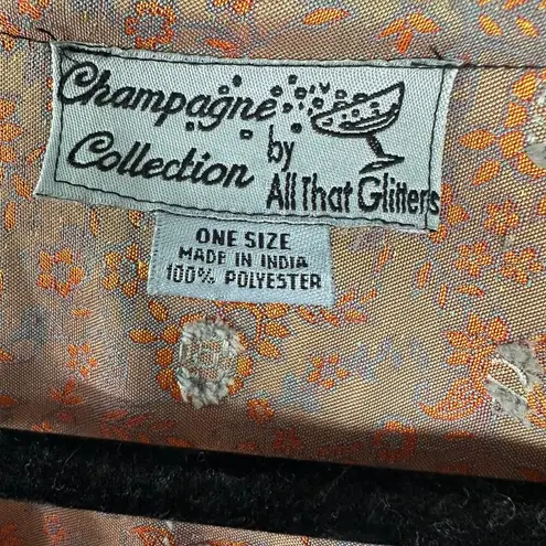 All That Glitters Champagne Topper Art Hippie Patchwork Tunic One Size Size undefined