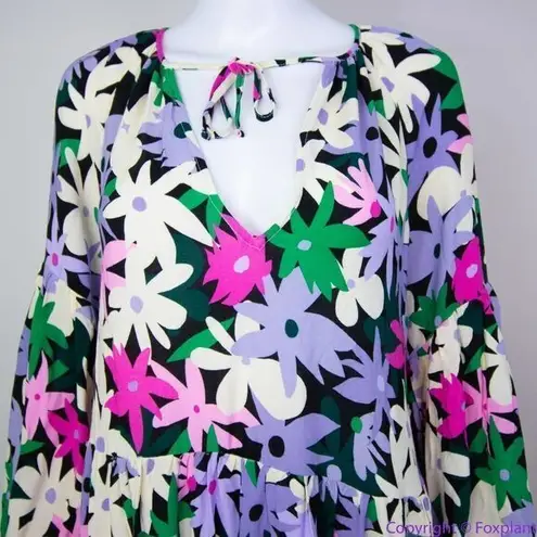 Eloquii NEW floral print long puff sleeve midi dress, 14