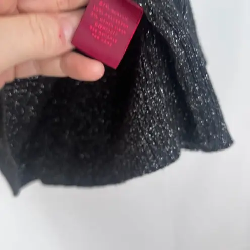 212 Collection Black Metallic Sparkle Sleeveless Sweater Tank Size XL