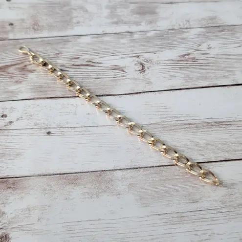 Gold Tone Chain Link Bracelet 7.5"