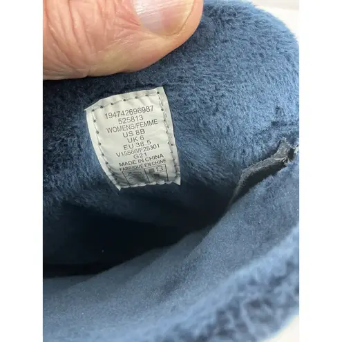 Womans Lands End Pullon Midcalf Boots 8B Blue Zip Lined Round Toe NWOT Size 8