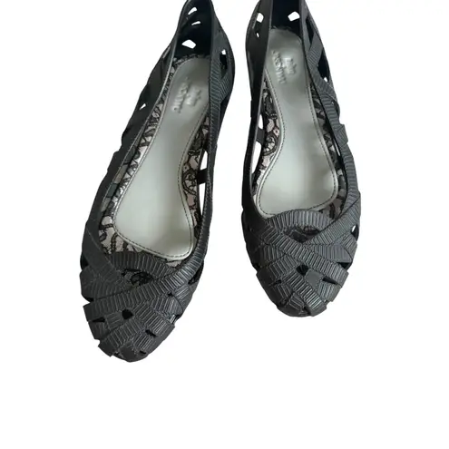 Melissa x Jason Wu Black Sculpted Ballet Flats Size US 7