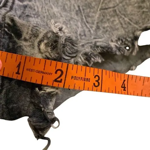 Roly Poly Frayed Shorts Juniors 7 Acid Wash Denim Distressed Destroyed Jean Short Blue Size undefined