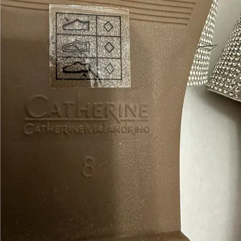 Catherine Malandrino Sparkly Bling Faux Crystal Slides Sandals Size 8 NEW