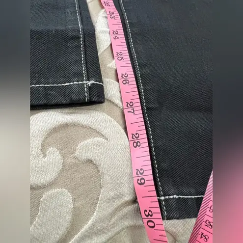 We Wore What The Danielle High Rise Vintage Straight NWT in Black/white stitching