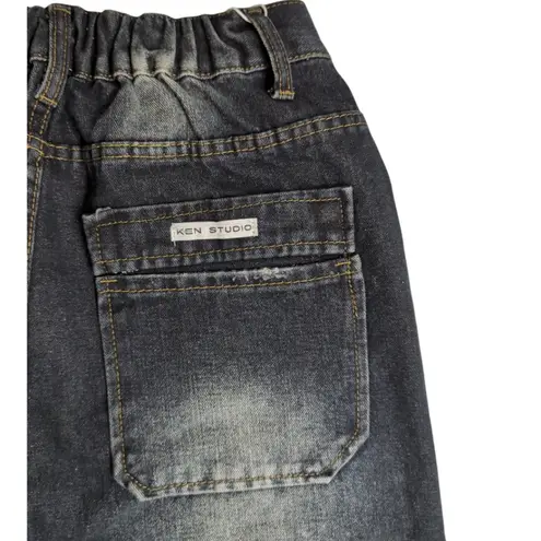 Dark Wash Vintage Baggy Boyfriend Jeans Another Chill Y2K Streetwear Skater Sz 8 Blue