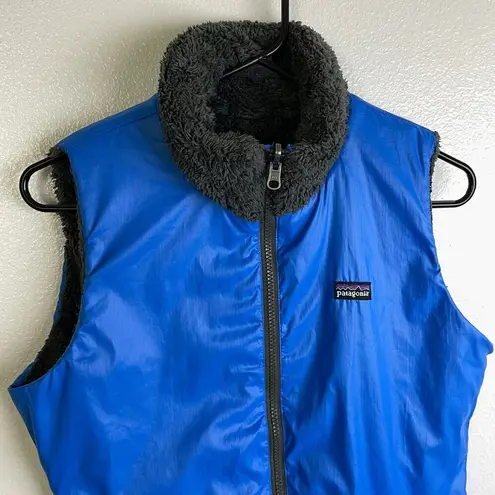 Patagonia  Los Gatos Vest Womens Medium Blue Reversible Outdoors Hike Full Zip