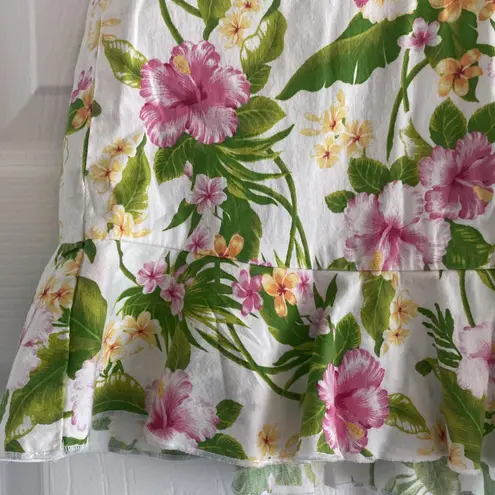 Star City Vitage City Star 90s Y2K Floral Hawaiian Mini Skirt Fit and Flare Sz 1 Feminine