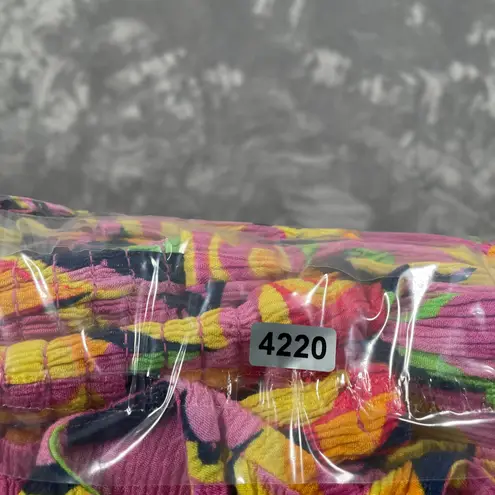 Lucy Yak Pink Hearts Psyc Crop Top 20 Pants XL 70s Groovy Retro Stretch Funky Size undefined