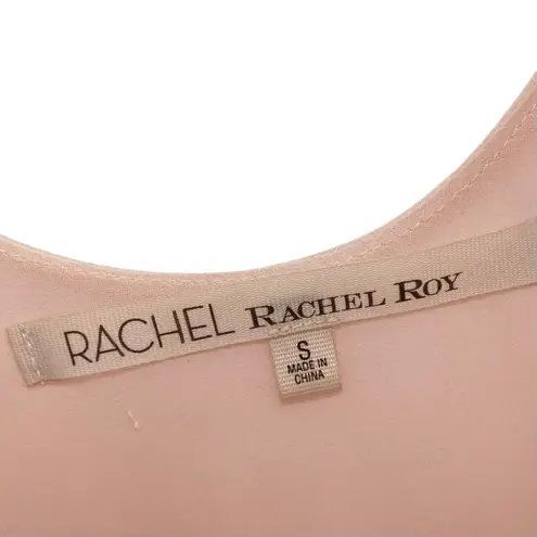 Rachel Roy Rachael Roy Pale Pink Strappy Pleated Satin Midi Dress Balletcore