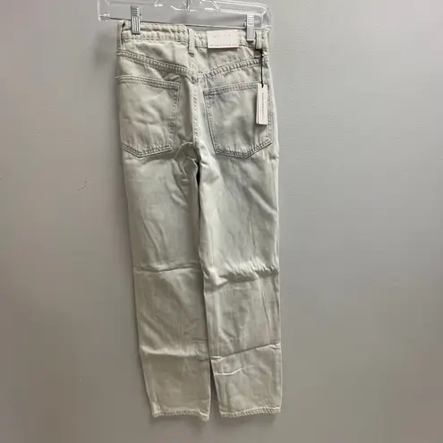We Wore What Distressed Straight Leg Jeans in Light Icy Wash - Size 24 - NWT