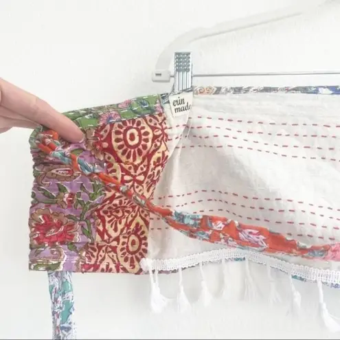 Erin Made Patchwork Crop Top Convertible Bohemian Hand Made Quilted One Size Multiple
