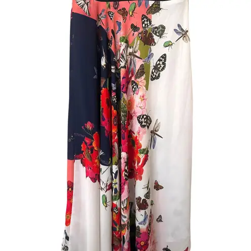 Clover Canyon  Floral Silk-Like Handkerchief Midi Dress Small - Image 4