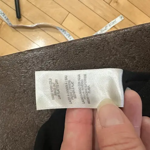 Ella Moss Asymmetrical Drape Wrap Front Top Black Size Large