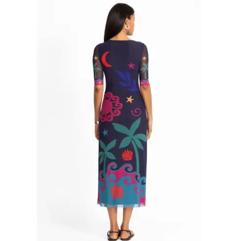Johnny Was Jade by Astrid Mesh Midi Dress S NWT