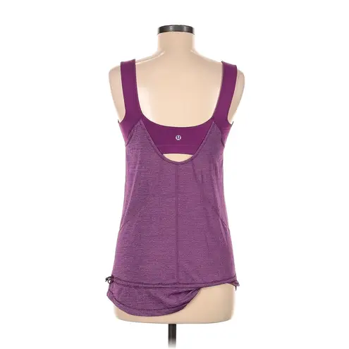 Lululemon  Activewear Tank Top With Built in Bra Scoop Neck Women's Purple Size 6