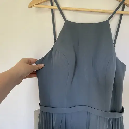 Azazie NWT A4 Lenon Twilight formal maxi dress halter neckline bridesmaid dress