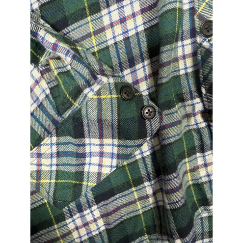 Urban Outfitters  Green Oversized Plaid Flannel Shirt S