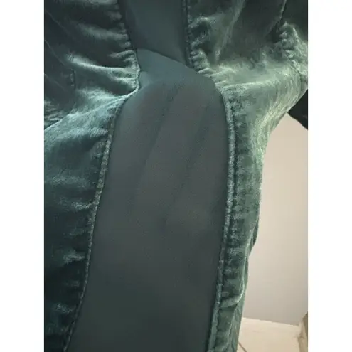 Maeve Swing Top XS Emerald Green Crushed Velvet Oversize Anthropologie Holiday