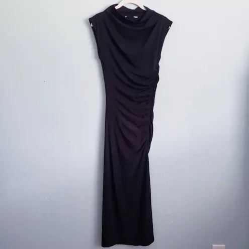 Baltic Born Sasha Ruched Black Maxi Dress