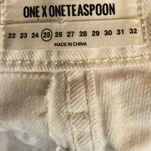 One Teaspoon  Awesome Baggies Destroyed White