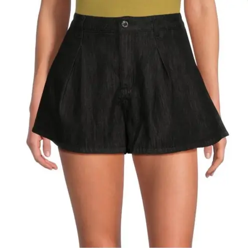 We Wore What NWT Wide Leg Denim Shorts in Dark Grey, Size 23