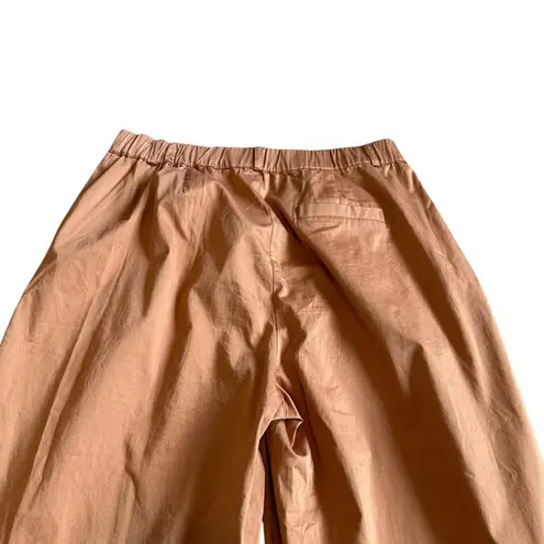 Maeve Anthropologie Rust Orange Curve Poplin Barrel Pants Cropped Size Small NWT
