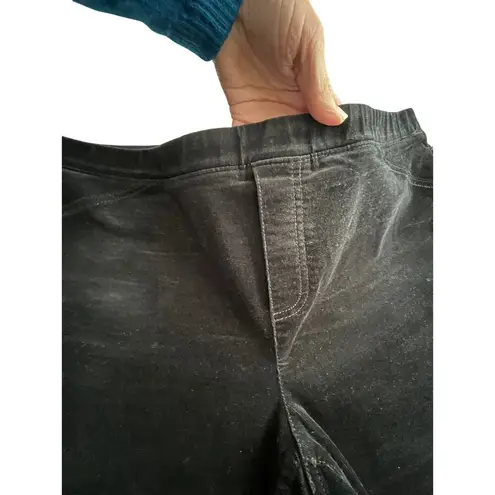 J Jill XL Corduroy Pull On Corduroy Pant Black Cotton Stretch Comfort Classic