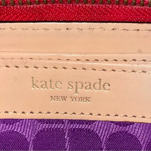 Kate Spade Cheetah With Red Detail Continental Wallet Zip Around Closure - Image 10
