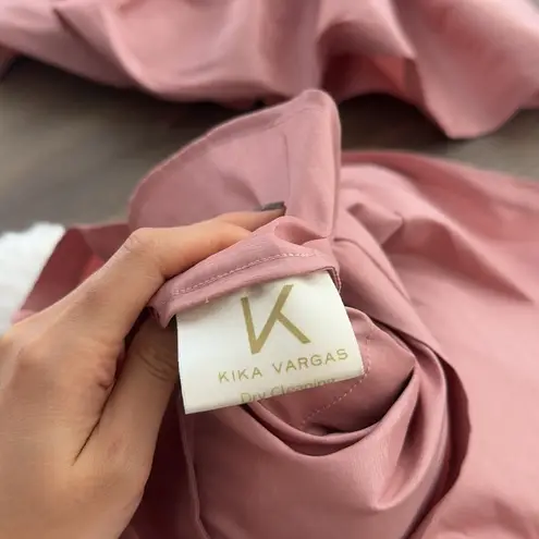 NWOT Kika Vargas Pink Taffeta Angela Short Sleeve Shirt and ela shorts set