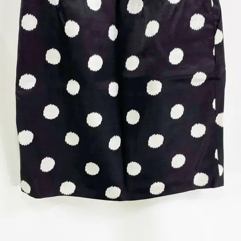ANN TAYLOR LOFT Pleated Polka Dot Mini Pencil Skirt Black Size 00P