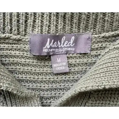 Marled Reunited Clothing | Women’s Collared Pullover Sweater | Medium Green