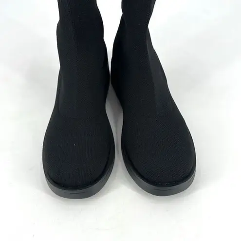 Journee Collection NWOT Women's Ebby Stretch Knit Sock Boots Black Size 10