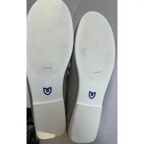 Rothy's “The Boat Shoe” Sz 8 Shimmery Sand NWOB One Insole Missing Tan Size Down