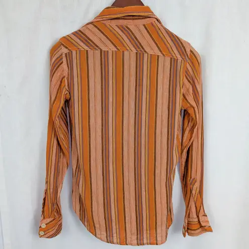 Vintage Santa Cruz Imports Striped Indian Cotton Hippie Top Orange Size undefined